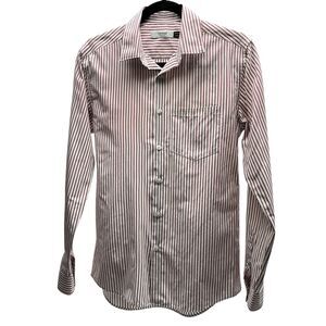 Topman Men's Button Down Long Sleeve Button Up Cotton Shirt Striped Size Small